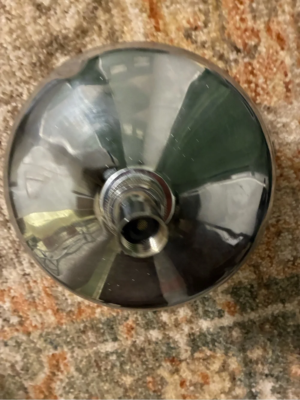 Round Stainless Steel Showerhead Rain Face - Silver